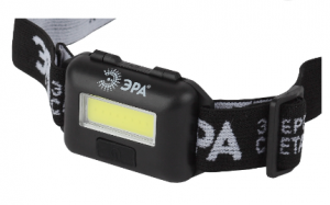 Фонарь GB-607 ЭРА налобный с влагозащитой (3Вт COB LED Extra, 3хААА, бл)		